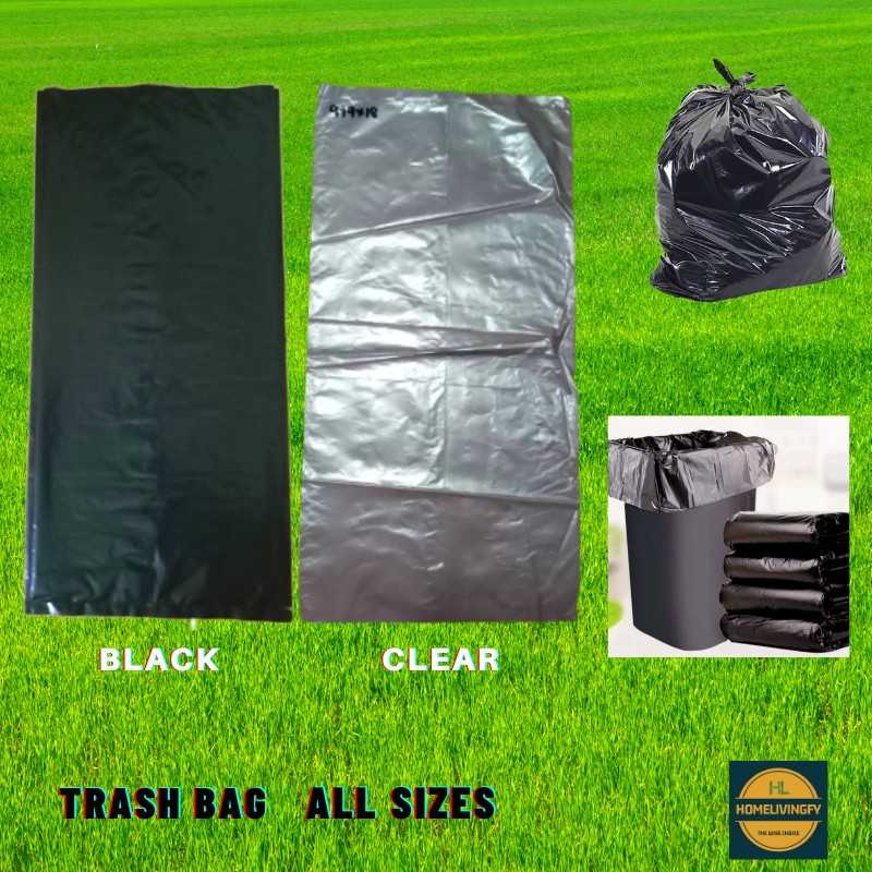 Thick Trash Bags 100 pcs/pack Black/Clear